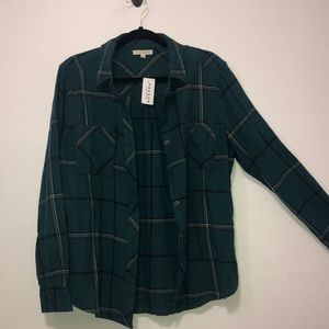 PACSUN Green Flannel